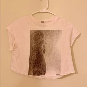 White Graphic Print Women's Top